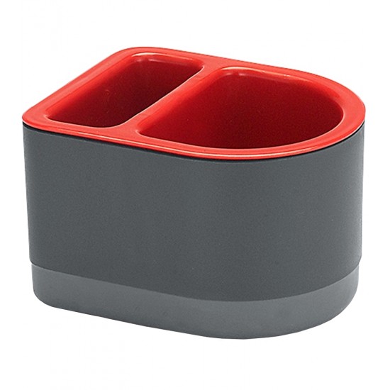 Porta Detergente 12,5x10x8cm e Bucha Vermelho